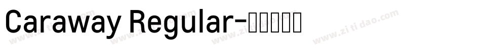 Caraway Regular字体转换